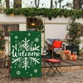 thumbnail image 3 of SM-XLHN Christmas Winter Welcome Garden Flag 12x18 Inch Double Sided Burlap, Snowflake Yard Flags for Holiday Xmas Yard Outdoor Decoration(ONLY FLAG), 3 of 6