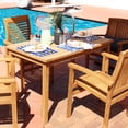 thumbnail image 4 of Sunnydaze Outdoor Solid Teak Wood with Stained Finish Rectangular Patio Dining Table - 48" - Light Brown, 4 of 8