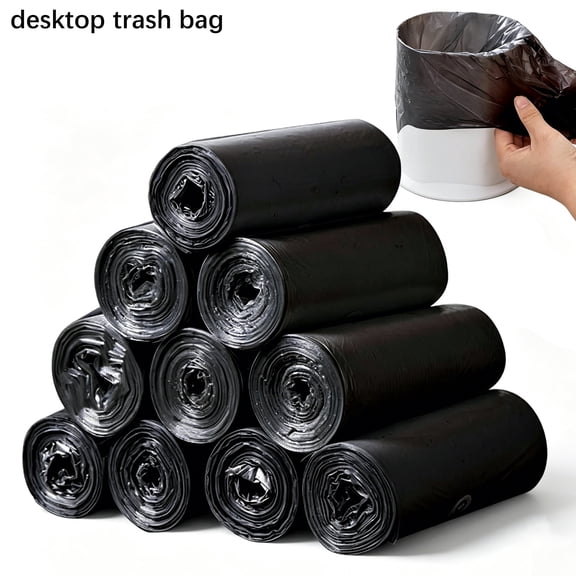 Sadocom Mini Desktop Trash Bags, 13.7 x 11.8 inch Mini Kitchen Household Recycling Bags, Leak proof 300 Pcs for Desktop Mini Trash Can, Bathroom, Kitchen, Home, Pet