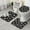 Black Boho Bohemia, variant on Black and White Geometric Quatrefoil Pattern Bathroom Rugs Sets 3 Piece,Toilet Cover Set,Absorbent Non Slip Bathroom Mats Sets with U-Shaped Contour Rug Toilet Rug Set