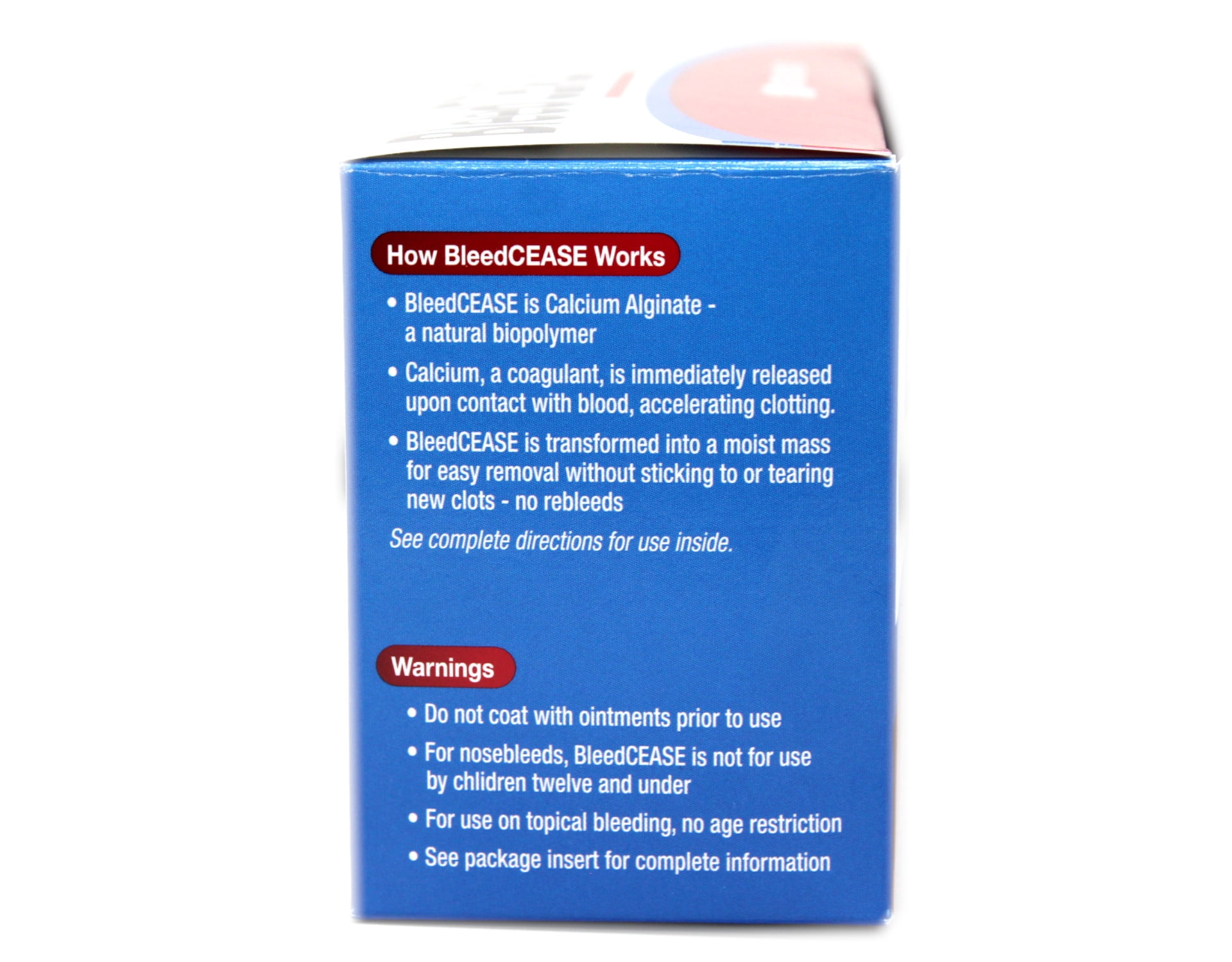 BleedCEASE First Aid for Cuts and Nosebleeds Sterile Packings-100 ea