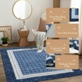 thumbnail image 5 of Haperlare Geometric Runner Rugs for Hallway Non Slip Low Pile Entryway Rugs Indoor Floor Mat 2'x6',Blue, 5 of 7