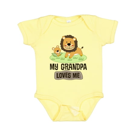 

Inktastic Grandpa Loves Me Grandson Gift Baby Boy or Baby Girl Bodysuit