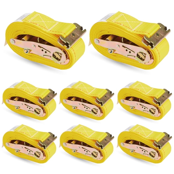 Paquete De 8 Correas De Trinquete E-Track De 2" X 12' X 4 400 Lbs De Fuerza Para Amarre De Carga En Remolques Y Camionetas Cerrados De Kodiak Straps