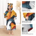 thumbnail image 3 of FORMRS Wearable Blanket Hoodie with Sleeves for Kids Cozy Flannel Sweatshirt, Abstract Wavy, 3 of 7