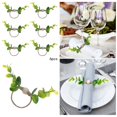 thumbnail image 1 of PENGXAING WTN 6Pc Artificial Flower Napkin Ring Rustic Napkin Rings Decor Artificial Leaf Napkin Ring Napkin Buckle, 1 of 6