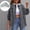 Dark Gray women loose fit blazer a1, variant on Loose Fit Long Sleeve Hooded Blazer for Women, Casual Open Front Button Down Jacket, Soft Solid Basic Layer for Fall Winter Office Daily Wear, Sky Blue M