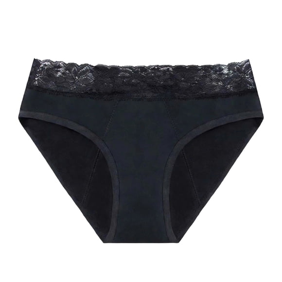 Women's Panties Category Product Title Solid Color Lace Menstrual Underwear with Four-Layer Leak and Absorption Reusable Comfort Briefs for Home and Casual Wear