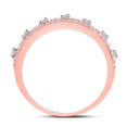 thumbnail image 4 of Solid 14K Rose Gold Real Natural Diamond Wedding Band Anniversary Ring for Women 5/8 Carat - Size - 7 ( .58 Cttw ), 4 of 5