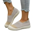 thumbnail image 4 of Mostsola Flats for Women Breathable Slip on Barefoot Sneakers Casual Knit Mesh Loafers Dress Shoes, 4 of 8