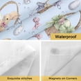 thumbnail image 4 of Easter Rabbit No Hooks Shower Curtain with Snap-in Liner Spring Colorful Eggs Bowknots Blue Background Shower Curtains for Bathroom, Waterproof, Easy Install, Washable 72"x84", 4 of 9