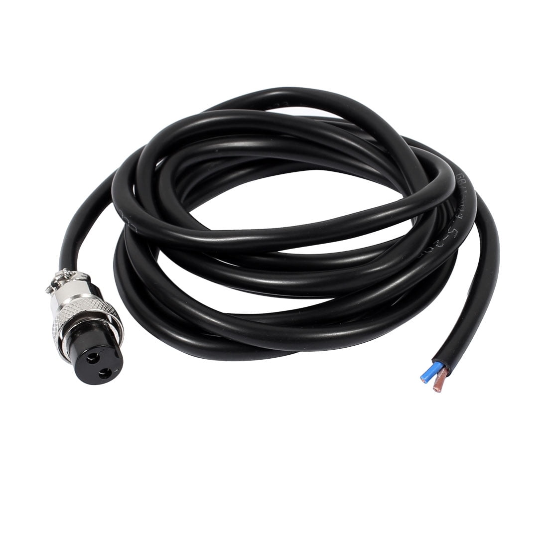Uxcell M12 Female Straight 4-Pin Aviation Socket Cable – 2M, PVC/Metal, For Sensors & Automation