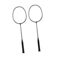 thumbnail image 2 of jinwen Badminton Rackets Badminton Equipment 2 Pieces Double Racquets Shuttlecock Black, 2 of 9