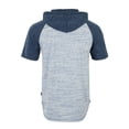 thumbnail image 2 of ZIMEGO Men's Color Block Short Sleeve Pullover Pocket Hiphop Thin Hoodie Shirt, 2 of 6