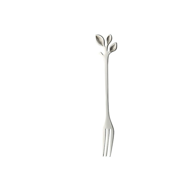 10Pcs Stainless Steel Dessert Spoons, Uscallm Stainless Steel Spoon Teaspoon Dessert Coffee Ice Cream Fruit Spoon, Leaf Design Mini Tableware, Portable Lightweight Kitchen Dining Accessories for Home