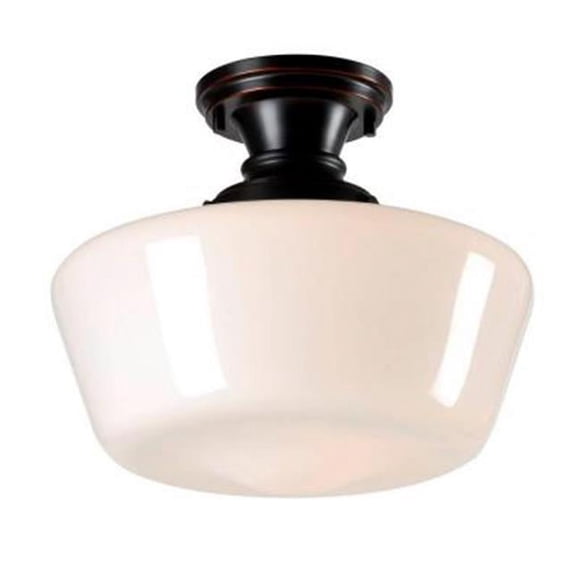 Kenroy Home 93660ORB Cambridge 1 Light Flush Mount, Oil Rubbed Bronze