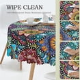 thumbnail image 2 of Nappe Ronde Boho 60 Pouces, Nappe Bohème, Nappe Colorée en Polyester Imperméable, Anti-Taches et Infroissable, Nappe Circulaire pour Intérieur et Extérieur, Housse de Table pour Maison, Cuisine, Salle à Manger, Fête, Déco de Patio, 2 of 5