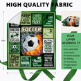 thumbnail image 4 of Soccer Gifts, Soccer Gifts for Boys 8-12, Unique Soccer Gifts for Girls 10-12, Soccer Gifts for Men, Women, Dad, Mom, Best Gifts for Soccer Players, Soccer Gift Ideas-Throw Blanket 50"x60", 4 of 6