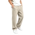 thumbnail image 2 of Kids Sweatpants Kids Elastic Waist Wide Leg Sweatpants Boys Girls Loose Casual Trousers With Side Pockets Soft Daily Jogger Pants Khaki 12-13 Years, 2 of 8