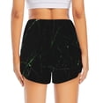 thumbnail image 2 of Lsque Black Marble Printed Women's Running Shorts with Liner Pockets,Elastic Quick Dry Workout Athletic Gym Yoga Shorts,Womens High Waist Shorts-, 2 of 9