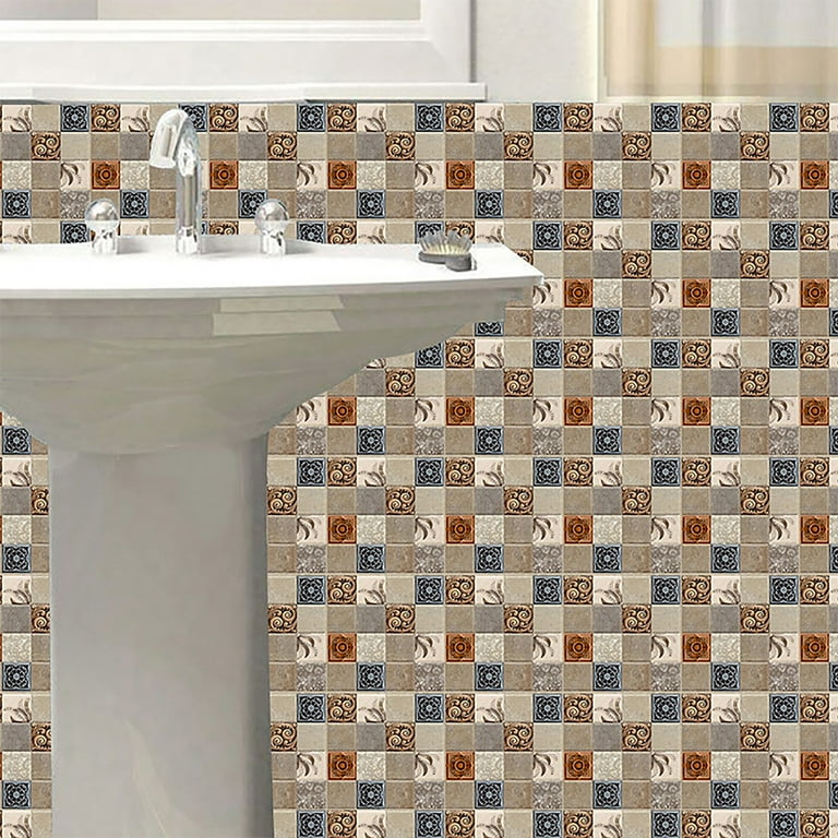 Yipa 6-60 PACK Peel and Stick Tile Backsplash Self-Adhesive Decorative Waist Line Mosaic Tiles for Kitchen and Bathroom Yipa 6-60 PACK Peel and Stick Tile Backsplash Self-Adhesive Decorative Waist Line Mosaic Tiles for Kitchen and Bathroom