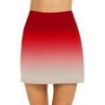thumbnail image 5 of gbyLJF Women's 2 in 1 Tennis Golf Skirts High Waist Gym Workout Skorts Underneath Quick Dry Athletic Running Skirt Red M, 5 of 6