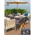 thumbnail image 5 of Outdoor Tablecloths with Umbrella Hole & Zipper, Purple Flowers 60 x102 Inch Rectangle Tablecloths, Weeping Spring Floral Bicycle Wooden Farmhouse Waterproof Table Cloth, Patio/Pool Table Covers, 5 of 8