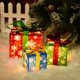 thumbnail image 1 of OVFEVER Cajas de Navidad iluminadas, juego de 3 cajas de Navidad con luz blanca, 60 LED, color rojo, verde, amarillo, Navidad, cajas de regalos para árbol de Navidad, patio, hogar, 1 of 4