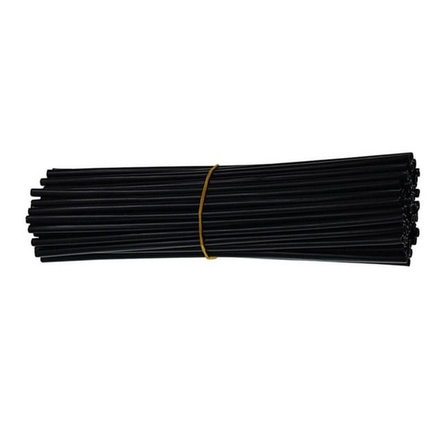 72 fundas decorativas universales para radios de bicicleta, para bicicleta de montaña y todoterreno, color negro