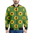 thumbnail image 3 of Chaqueta con cremallera y estampado de girasoles y plantas multicolor para hombre, sudaderas con estampado floral en 3D, chaquetas de calle de manga larga de gran tamaño, 3 of 5