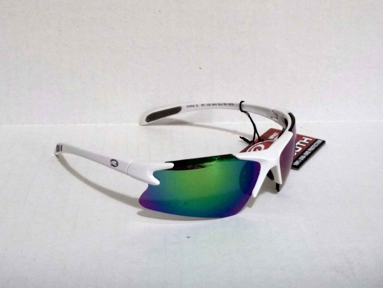 Rawlings RY103RV Youth baseball softball protection sunglasses White/Grn10214041