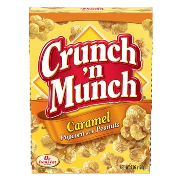 CRUNCH 'N MUNCH Caramel Popcorn with Peanuts, 6 oz.