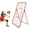 4ft Red, variant on Volleyball Rebound Net, 4ft Baseball Rebounder Training Net, 5 Adjustable Angles, Bounce Back Return Board, Suitable for Indoor Practice and Team Games (Red)