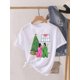 thumbnail image 5 of Camiseta de manga corta con estampado de árbol para mujer, blusa bonita de los años 90, ropa de Navidad, camiseta estampada, 5 of 5