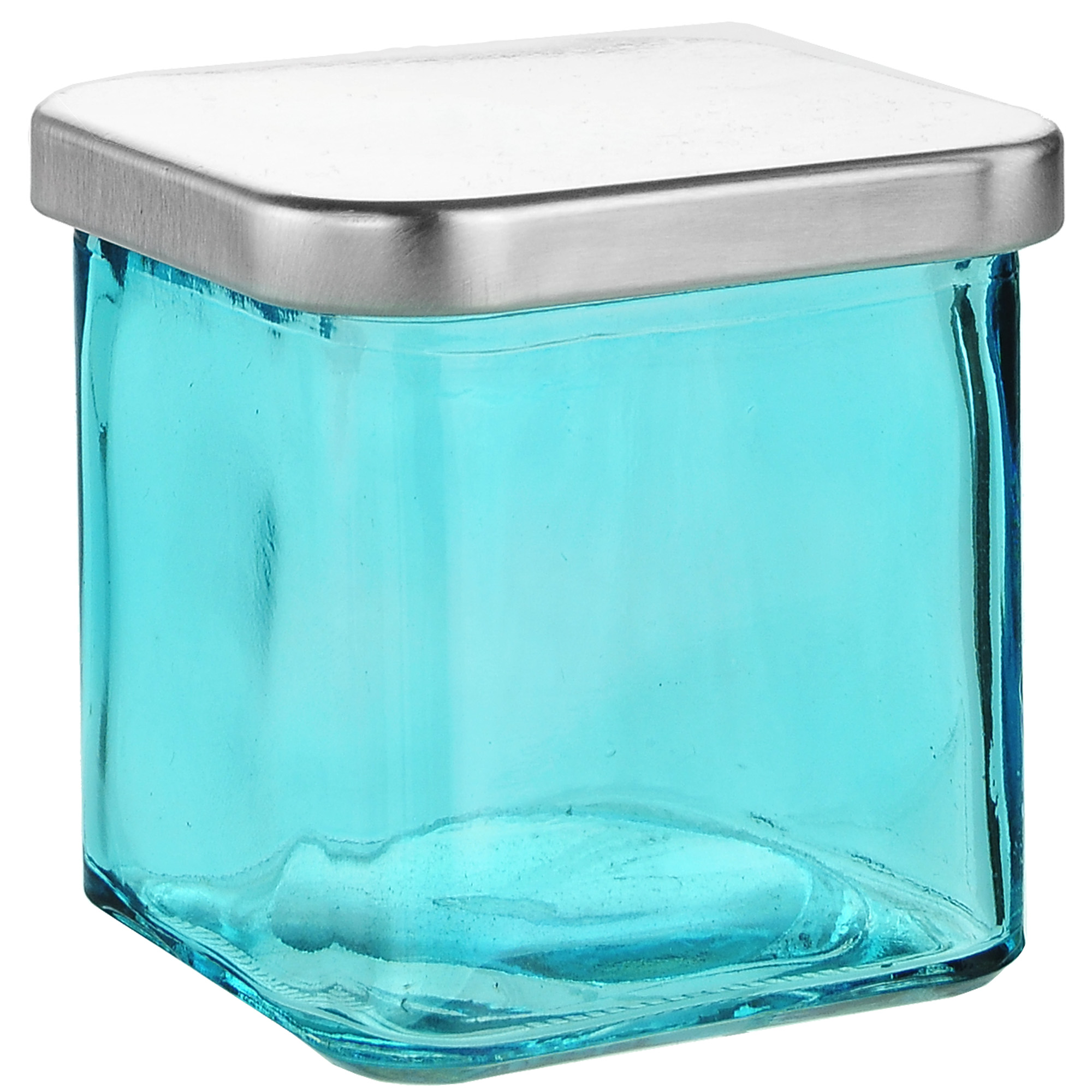 Couronne Co. Square Recycled Glass Candle Container, 7527G09-C, 3.25