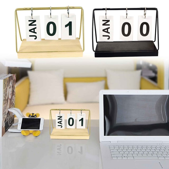 onlyliua Oferta Por Tiempo Limitado Calendario de Madera En 2023, Calendario de Madera Maciza, Decoración