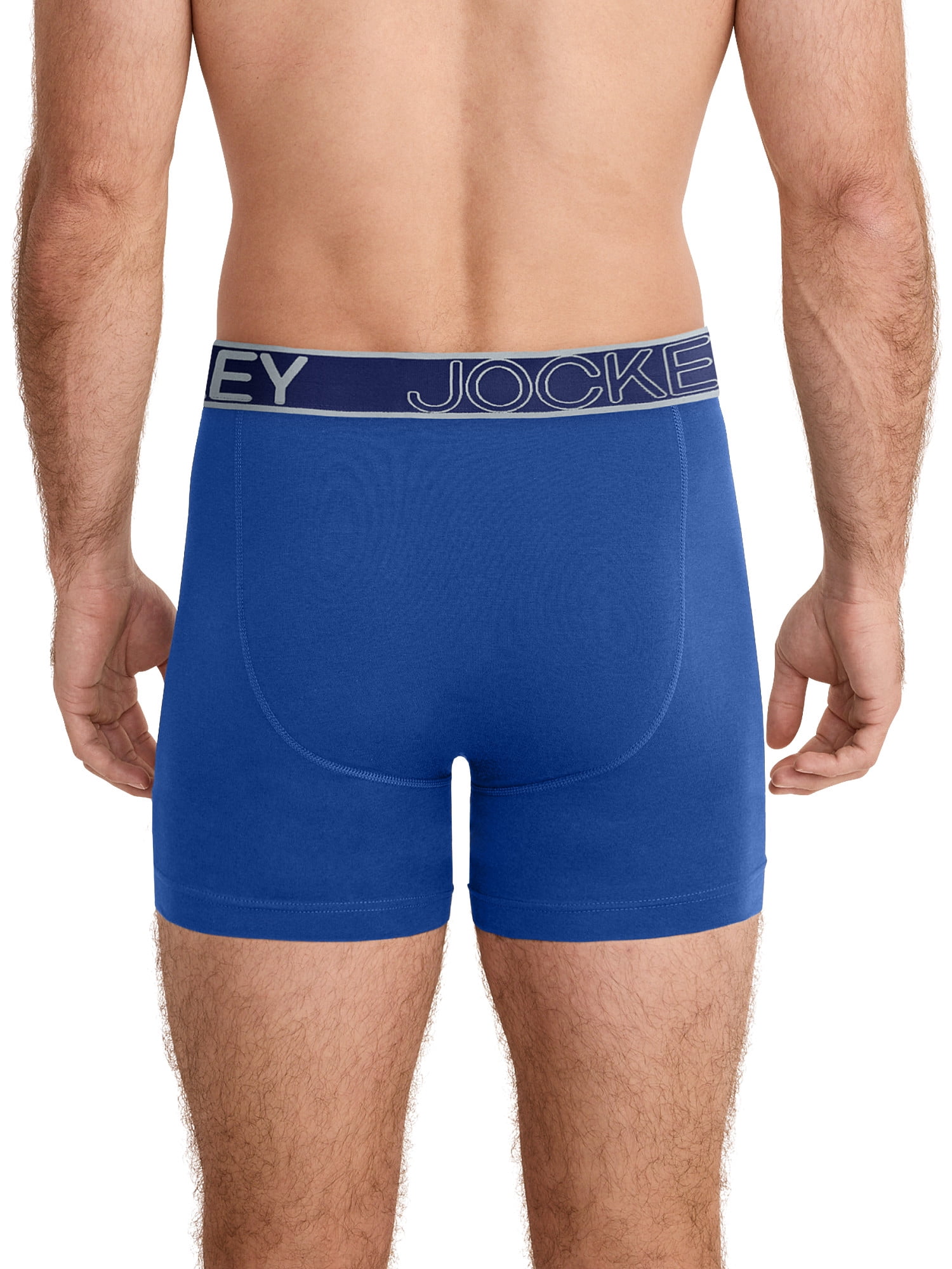 Jockey Essentials Men's Cotton Stretch 6" Boxer Brief - 3 Pack