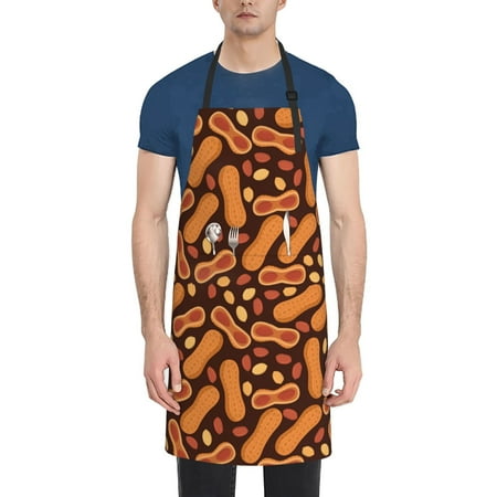 

Ocsxa Peanuts2 Apron With Pockets Kitchen Bib Waterproof Resistant Women Men Unisex Adjustable
