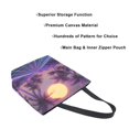 thumbnail image 3 of FORMRS Womens Canvas Tote Bag with Zipper Inner Pocket Shoulder Handbag, Night Purple Road, 3 of 7