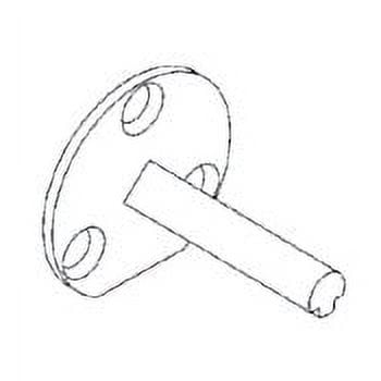 Baldwin 5092004 1.12 in. Half Dummy Spindle for Most Escutcheons, Satin Stainless Steel