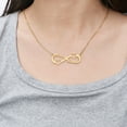 thumbnail image 5 of Vakki 18K Gold Plated Personalized Infinity Double Heart Necklace Customized Any 2 Names Infinity Nacklace, 5 of 5