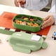 thumbnail image 4 of Fiambrera de plástico con cubiertos y vaso | Recipiente para alimentos apto para microondas | Fiambrera portátil para el hogar, la oficina o la escuela, 4 of 6