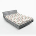 thumbnail image 2 of Ambesonne Exotic Fitted Sheet, Flamingo Pattern Leafy Art, Full Size, Pale Pink Reseda Green, 2 of 5