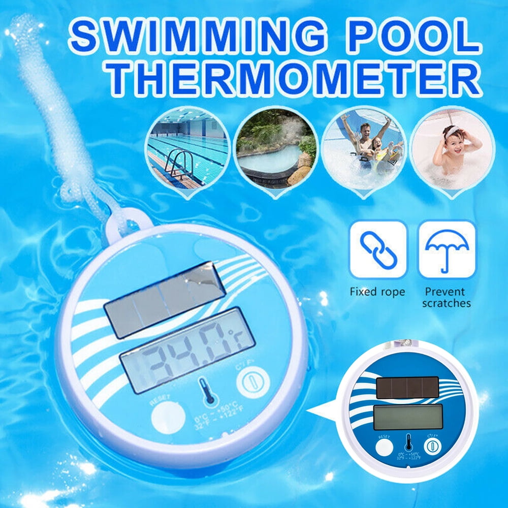 Solar Pool Thermometer, Digital Pool Thermometer Sinking for Outdoor ...