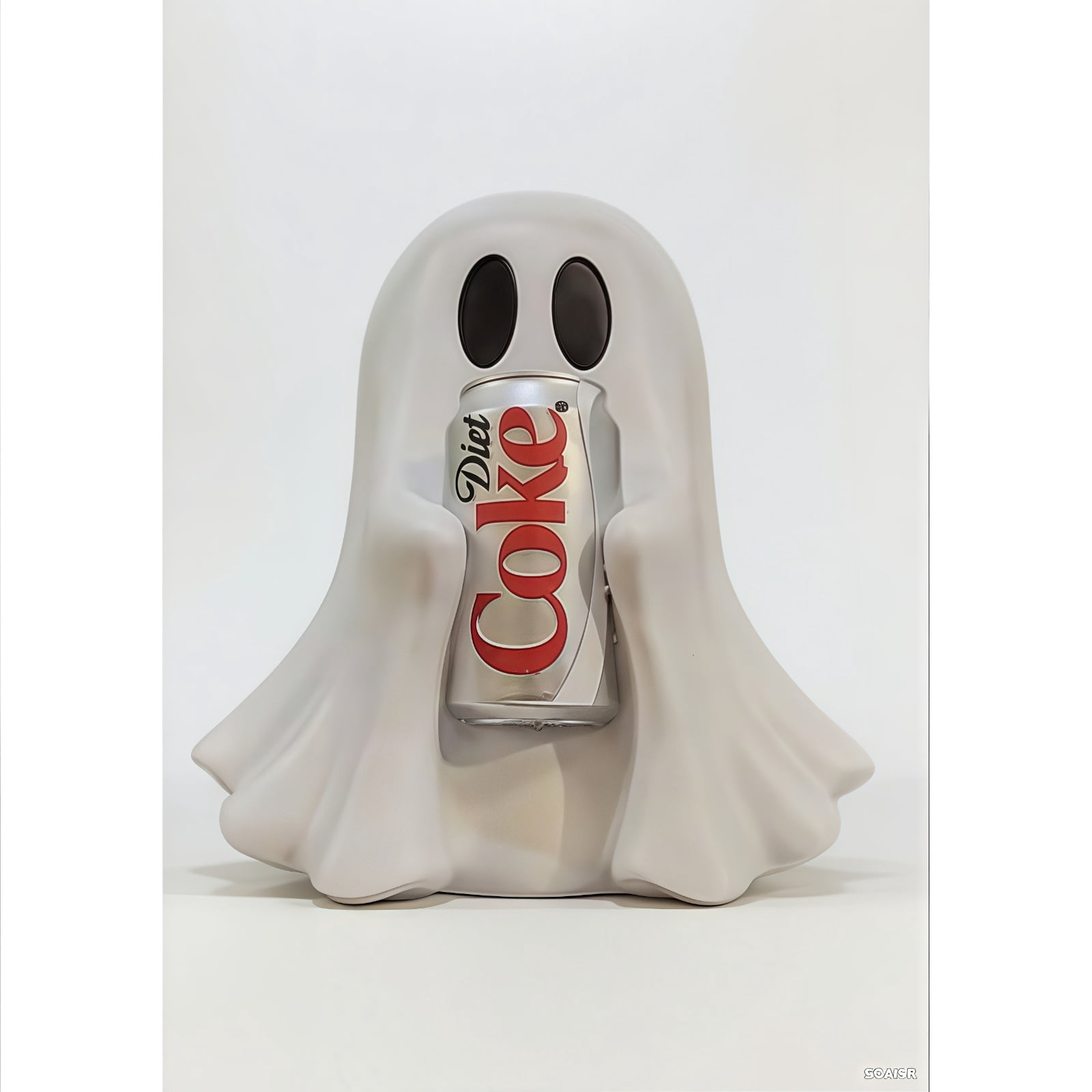 Halloween Cute Ghost Ghost Holding Coke, 5.9 '' Cute Ghost Drink Holder Coke, Spooky Beverage Holder Figurine, Halloween Decorations For Tabletop, Party Decor & Office & Desk Display Hallow