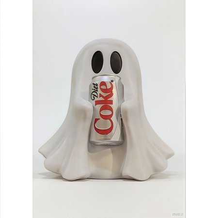 Halloween Cute Ghost Ghost Holding Coke, 5.9 '' Cute Ghost Drink Holder Coke, Spooky Beverage Holder Figurine, Halloween Decorations For Tabletop, Party Decor & Office & Desk Display Hallow