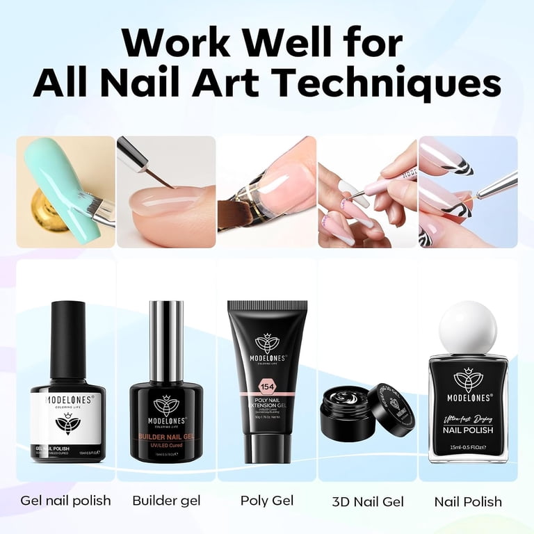 Modelones Nail Art Brush Set, 6-Piece photo 6