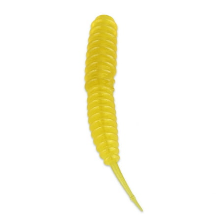 20pcs Fishing Lures Lifelike Worm Soft Baits Set Box Tackle Accessory (Yellow)