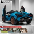 thumbnail image 4 of VOLTZ TOYS Lamborghini SIAN 24V Ride-On Car, 2-Seater Licensed Electric Vehicle with 4WD, Parental Remote, Leather Seats & EVA Tires, Blue, 4 of 6