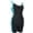 Black/Teal, variant on Adoretex Women's New Direction Lycra Unitard Swimsuit, Multiple Colors and Sizes